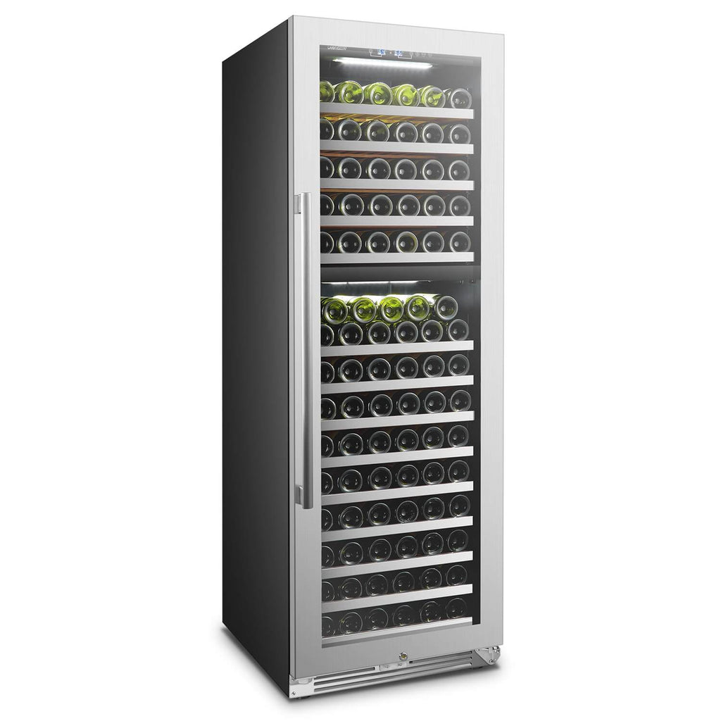 Lanbo LanboPro 153 Bottle Stainless Steel Dual Zone Wine Cooler LP168D LP168D Wine Refrigerators Topture