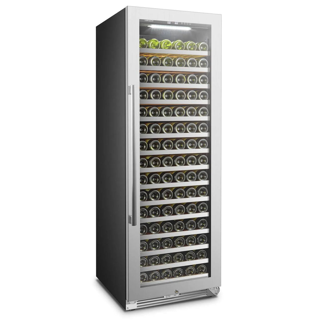 Lanbo LanboPro 164 Bottle Stainless Steel and Black Single Zone Wine Cooler LP168S LP168S Wine Refrigerators Topture