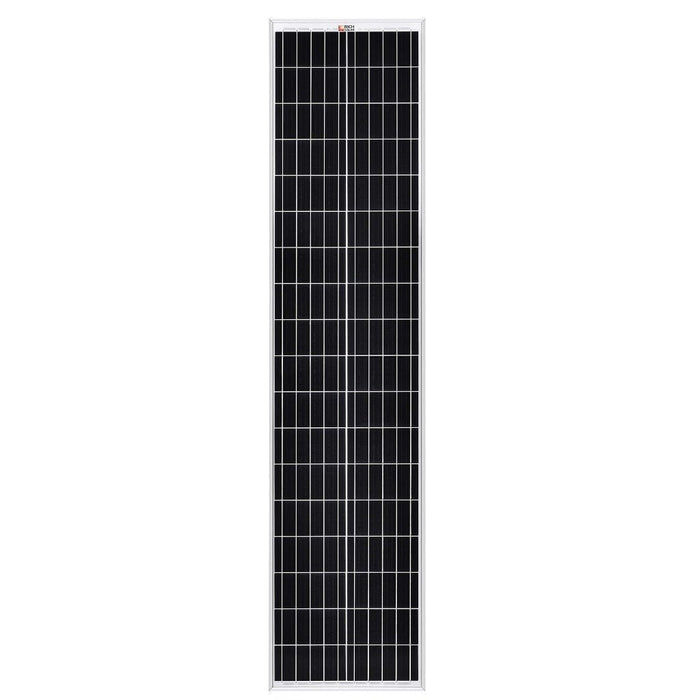 MEGA 100 SLIM | 100 Watt Monocrystalline Solar Panel | Best 12V Slim Panel for VAN RVs and Off-Grid | 25-Year Output Warranty - Topture