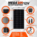 MEGA 100 Watt Monocrystalline Solar Panel | Best 12V Panel for VAN RVs and Off-Grid | 25-Year Output Warranty | UL Certified - Topture