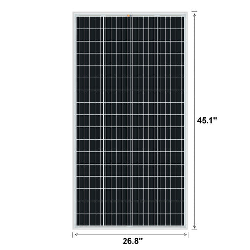 MEGA 150 Watt Monocrystalline Solar Panel | Best 12V Panel for RVs and Off-Grid | 25-Year Output Warranty | UL Certified - Topture