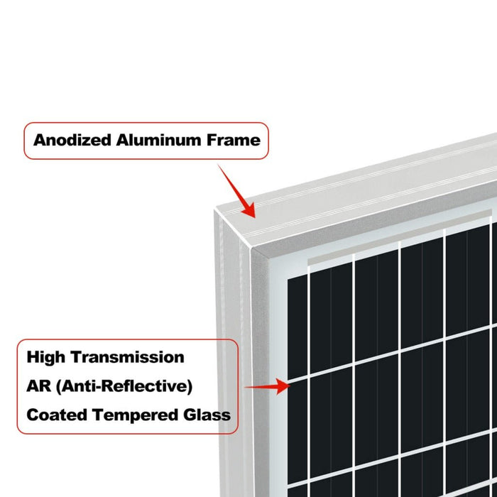 MEGA 150 Watt Monocrystalline Solar Panel | Best 12V Panel for RVs and Off-Grid | 25-Year Output Warranty | UL Certified - Topture