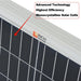 MEGA 200 Watt Monocrystalline Solar Panel | Best 24V Panel for RVs and Off-Grid | 25-Year Output Warranty | UL Certified - Topture