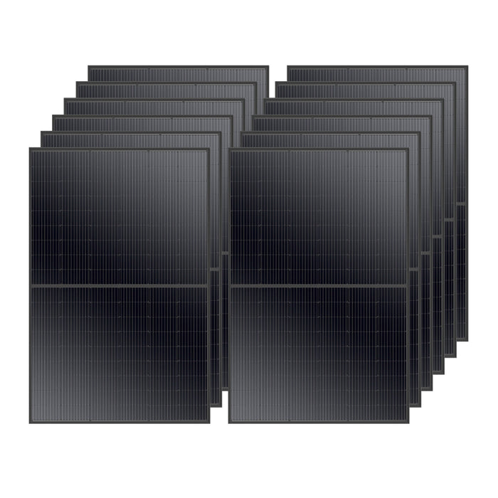 MEGA 410 Watt Monocrystalline Solar Panel | High Efficiency | Black Mono-facial Module | Grid-Tie | Off-Grid | Tier 1 - Topture