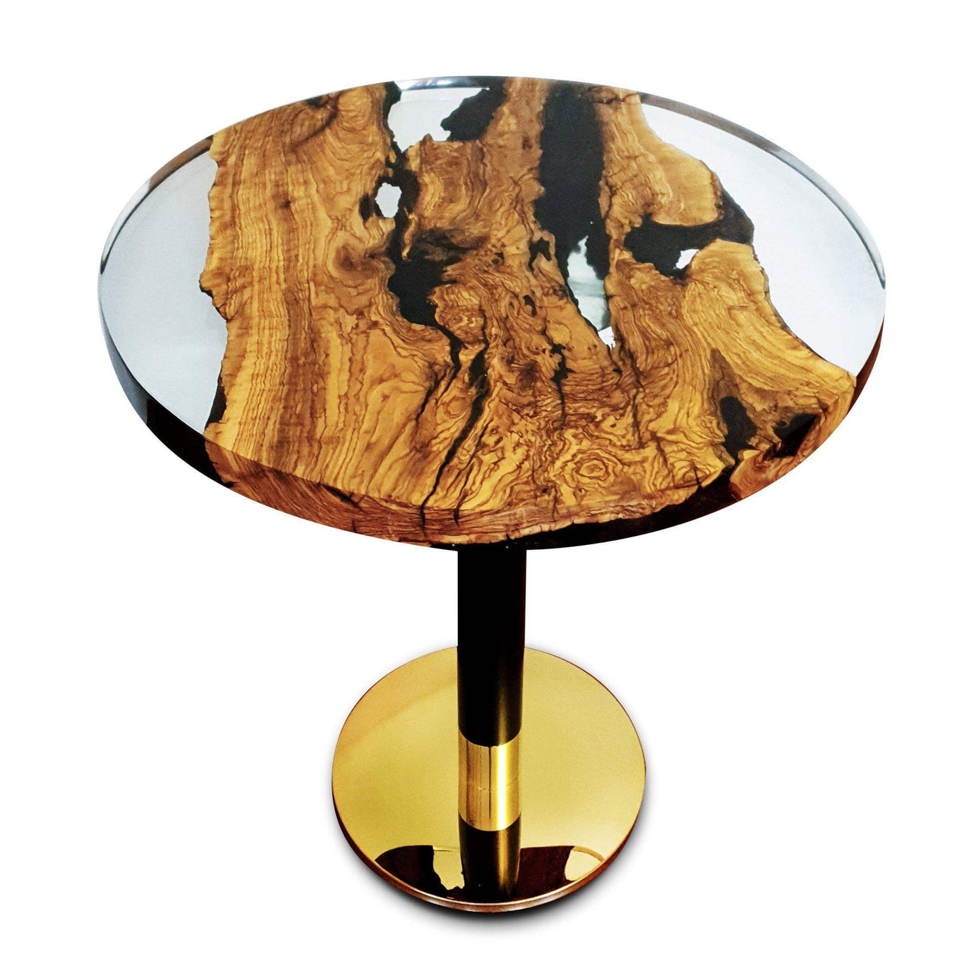 Olive Wood Round Dining Table — Topture