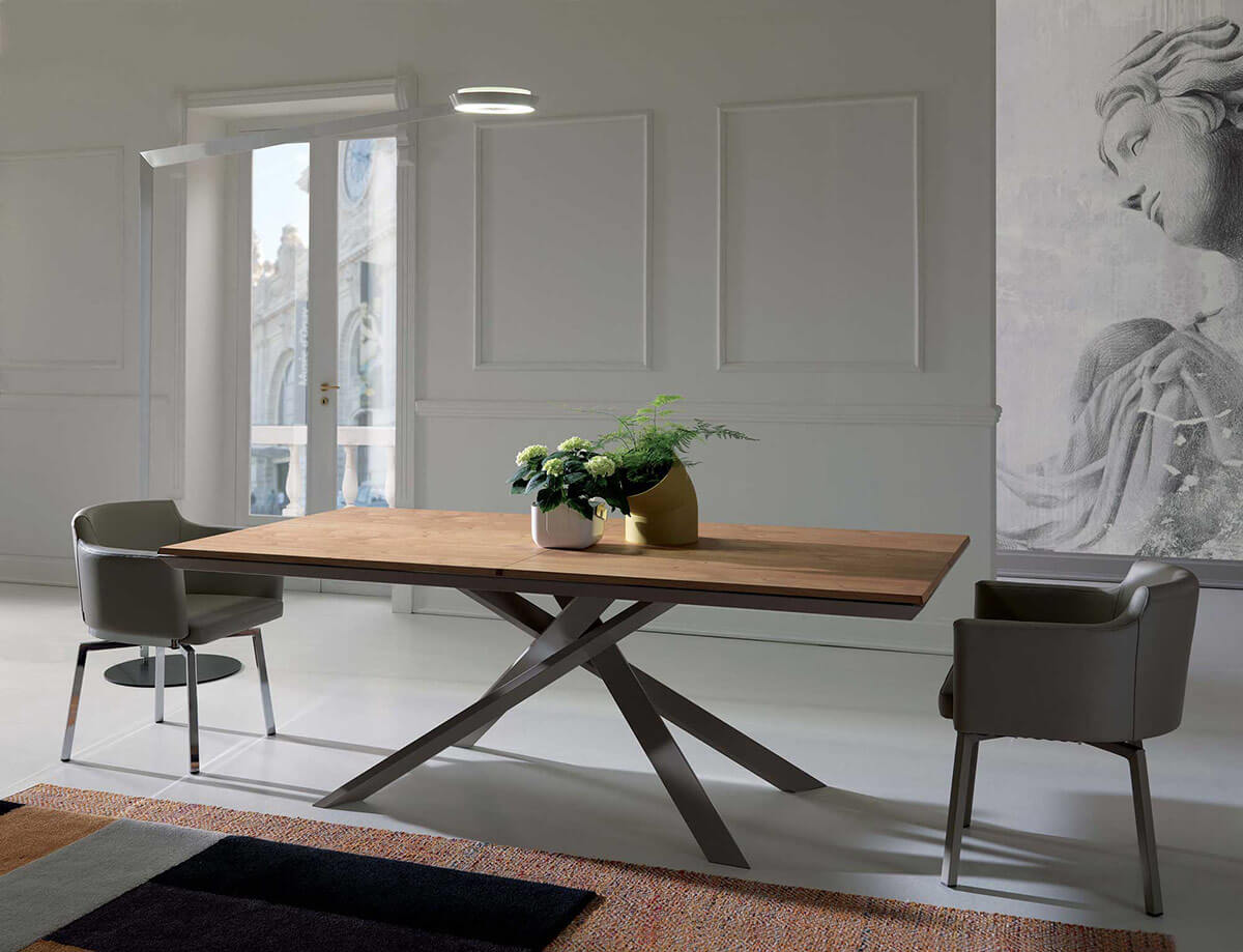 YumanMod Quadron Dining Table 40 x 79 (100) Oak - Extendable OZ01.01.02 Dining Tables Topture