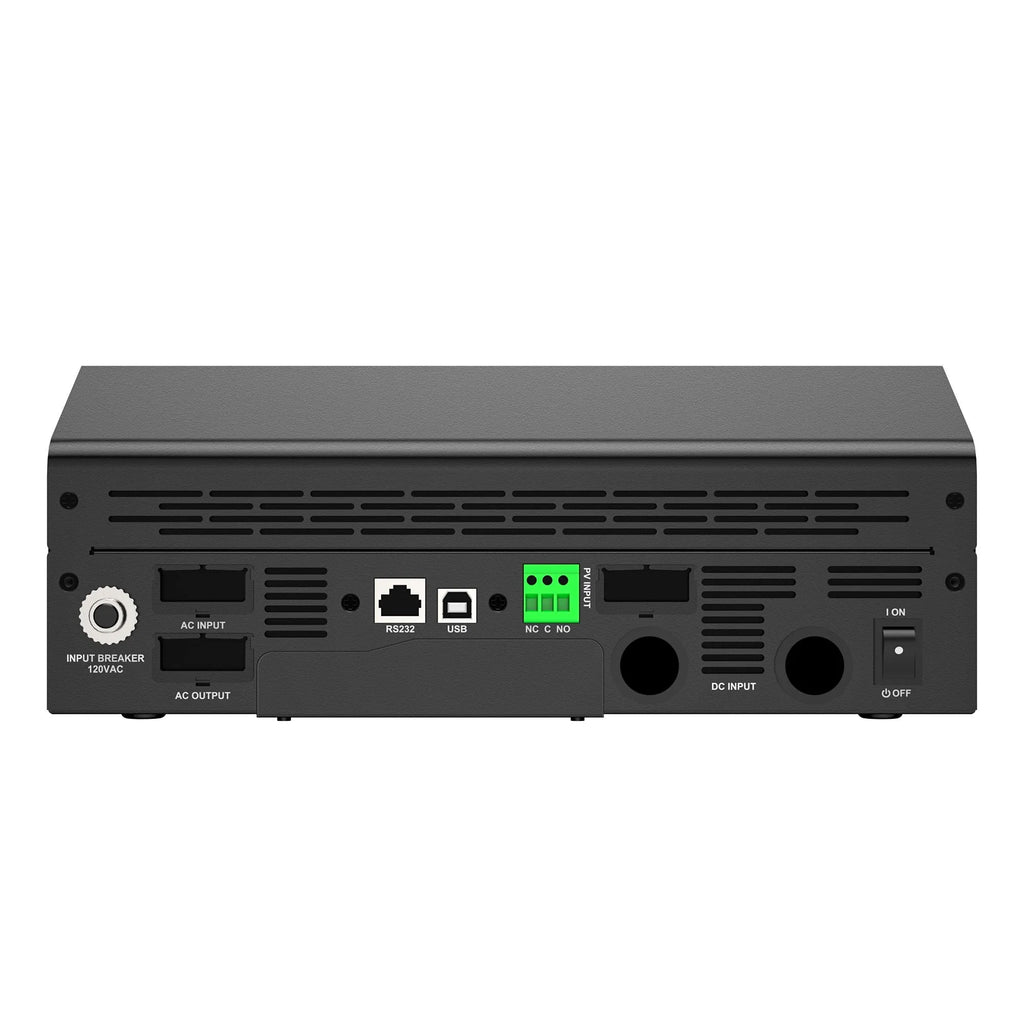 RICH SOLAR Hybrid Off-Grid Inverter | 2400W 24V 120A Output + 2.4kW Solar Input | 80A MPPT Charge Controller (Grid Feedback Optional) - Topture