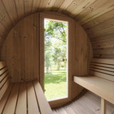 Sauna Life SaunaLife 2-4 Person 5' Long Barrel Sauna | Ergo Model E6 SL-MODELE6 Barrel Sauna Topture