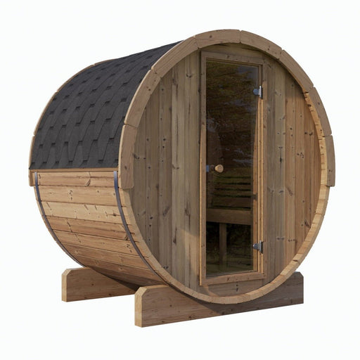 Sauna Life SaunaLife 2-4 Person 5' Long Barrel Sauna | Ergo Model E6 SL-MODELE6 Barrel Sauna Topture