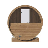 Sauna Life SaunaLife 2-4 Person 5' Long Barrel Sauna | Ergo Model E6 SL-MODELE6W Barrel Sauna Topture