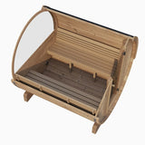 Sauna Life SaunaLife 2-4 Person 5' Long Barrel Sauna | Ergo Model E6 SL-MODELE6W Barrel Sauna Topture