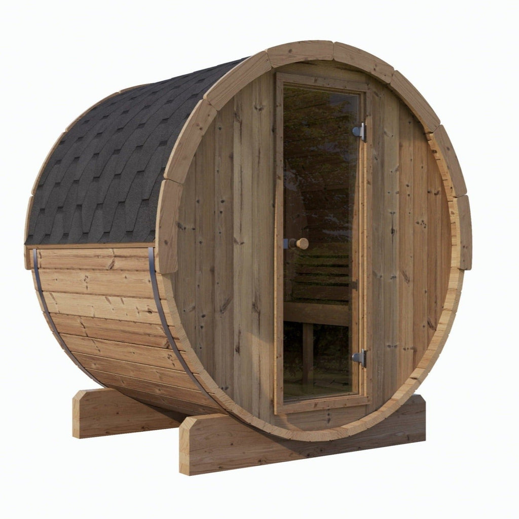 Sauna Life SaunaLife 4 Person 6' Long Barrel Sauna | Ergo Model E7 SL-MODELE7 Barrel Sauna Topture