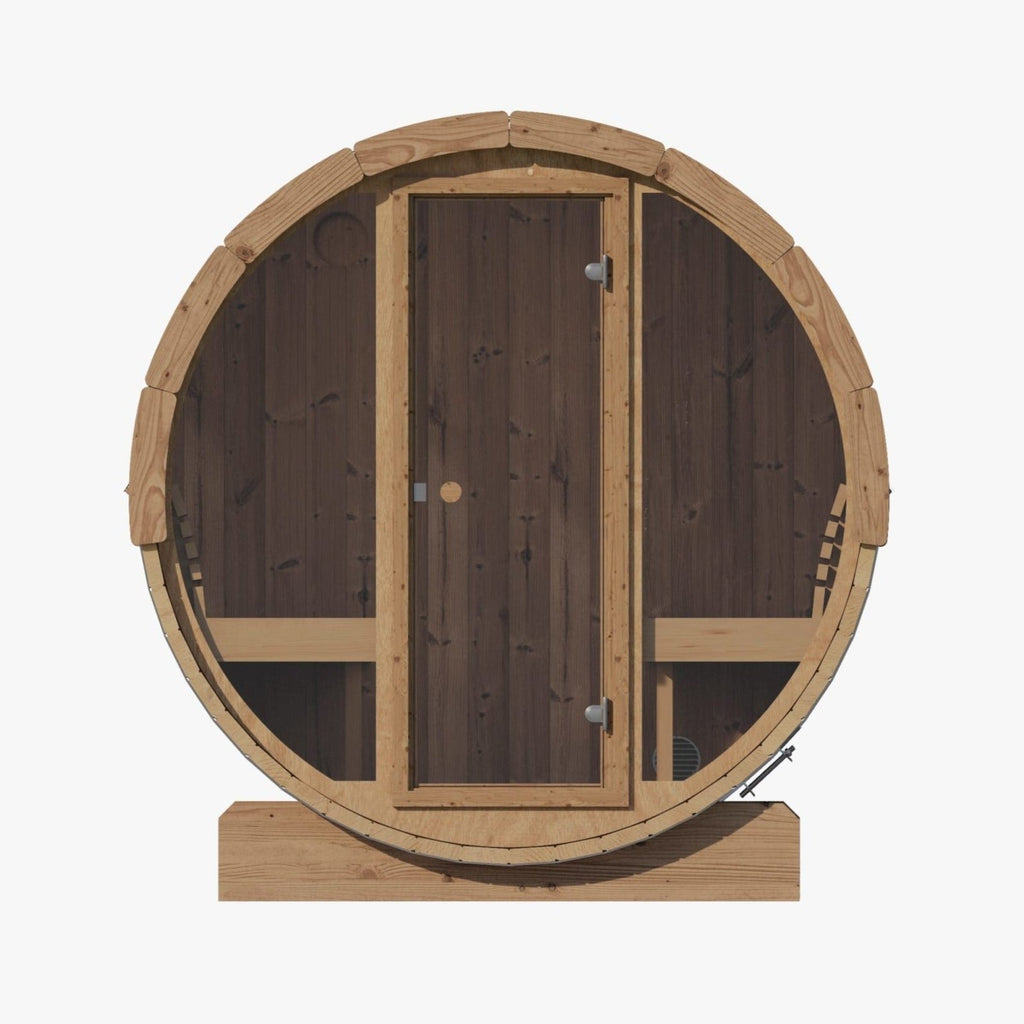 Sauna Life SaunaLife 4 Person 6' Long Barrel Sauna | Ergo Model E7 SL-MODELE7G Barrel Sauna Topture