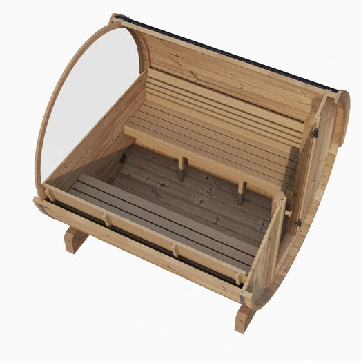 Sauna Life SaunaLife 4 Person 6' Long Barrel Sauna | Ergo Model E7 SL-MODELE7G Barrel Sauna Topture