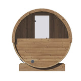 Sauna Life SaunaLife 4 Person 6' Long Barrel Sauna | Ergo Model E7 SL-MODELE7W Barrel Sauna Topture