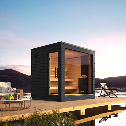 Sauna Life SaunaLife 5-Person Pre-Assembled Outdoor Sauna | Model G6 SL-MODELG6-R Traditional Sauna Topture