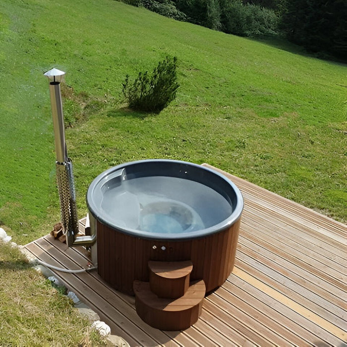 Sauna Life SaunaLife 6-Person Wood-Fired Hot Tub | Model S4B/S4N SL-MODELS4-NTL Hot Tub Topture