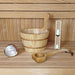Sauna Life SaunaLife Rustic Bucket, Ladle, Timer and Thermometer | Sauna Accessory Package Spa Set 1 Sauna Accessories Topture