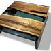 Arditi Design Smoked Aqua Green Waterfall Coffee Table ARD-070 Coffee Tables Topture
