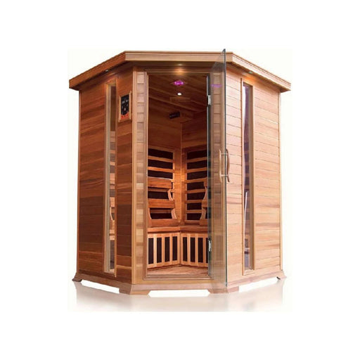 SunRay Saunas Sunray Bristol Bay 4-Person Indoor Infrared Corner Sauna HL400KC HL400KC Indoor Saunas Topture
