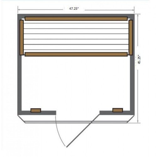 SunRay Saunas Sunray Cordova 2-Person Indoor Infrared Sauna HL200K1 HL200K1 Indoor Saunas Topture