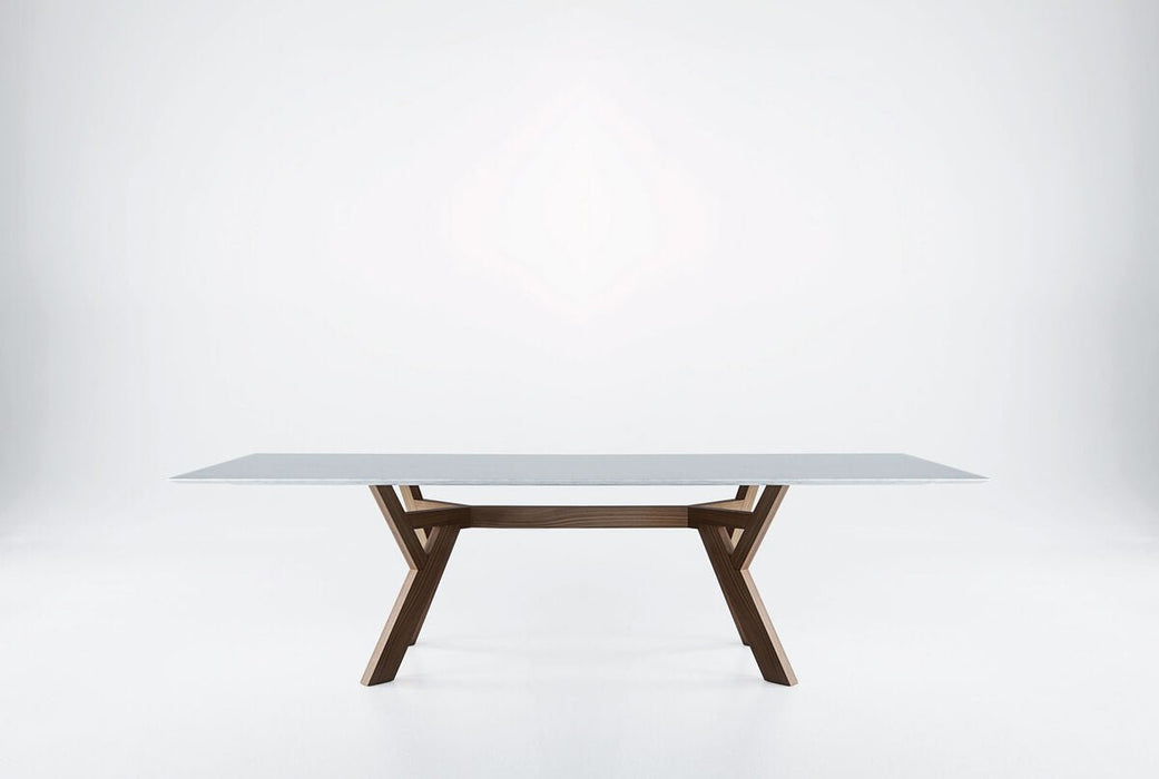 YumanMod Theodosia Dining Table - Marble Top - Walnut Base BR01.01.01 Dining Tables Topture