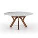 YumanMod Theodosia Dining Table Round - Marble Top Walnut Base BR01.01.14 Dining Tables Topture