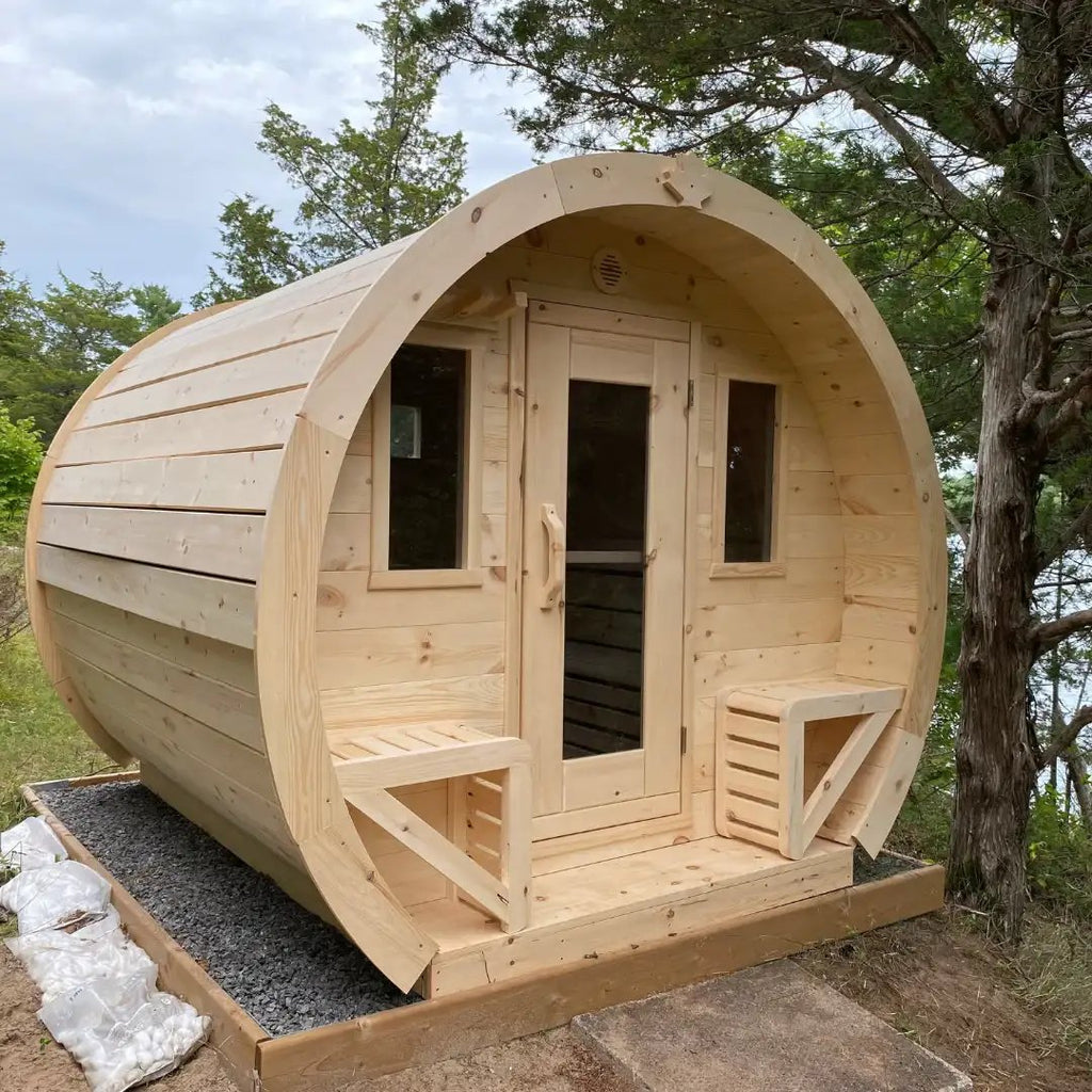 True North Schooner 2-8 Person Outdoor Barrel Sauna - Topture