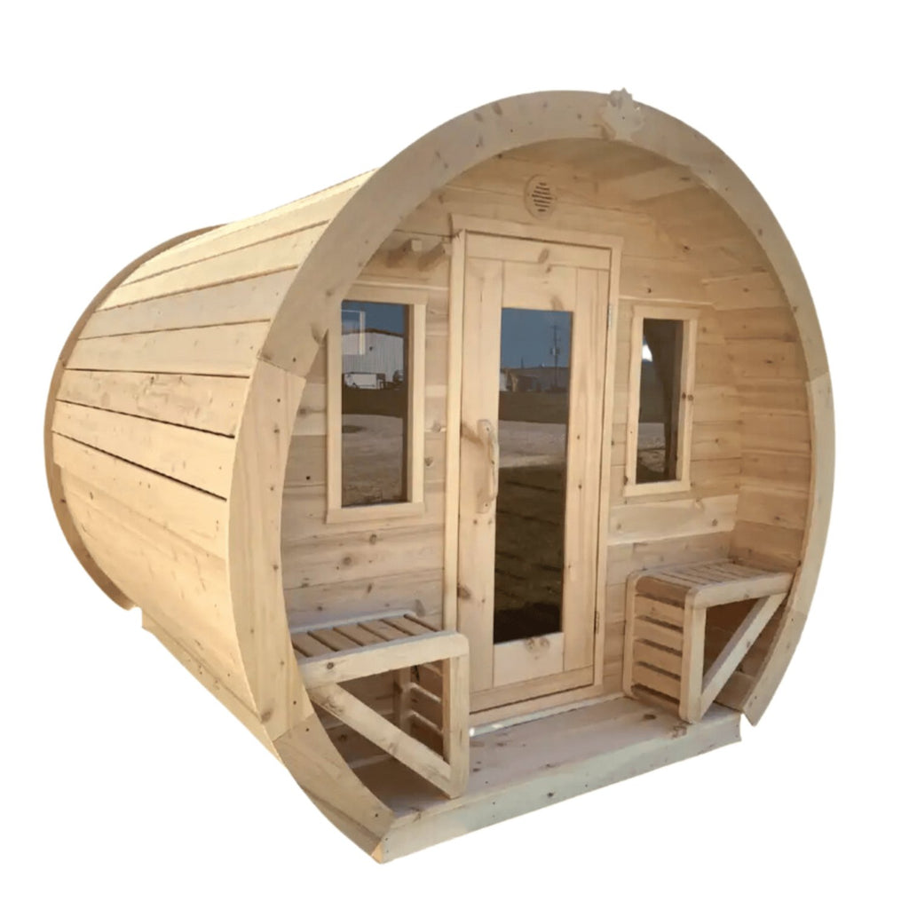 True North Schooner 2-8 Person Outdoor Barrel Sauna - Topture