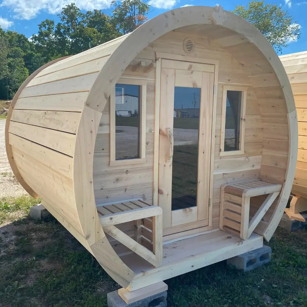 True North Schooner 2-8 Person Outdoor Barrel Sauna - Topture