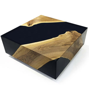 Walnut Monoblock Coffee Table — Topture