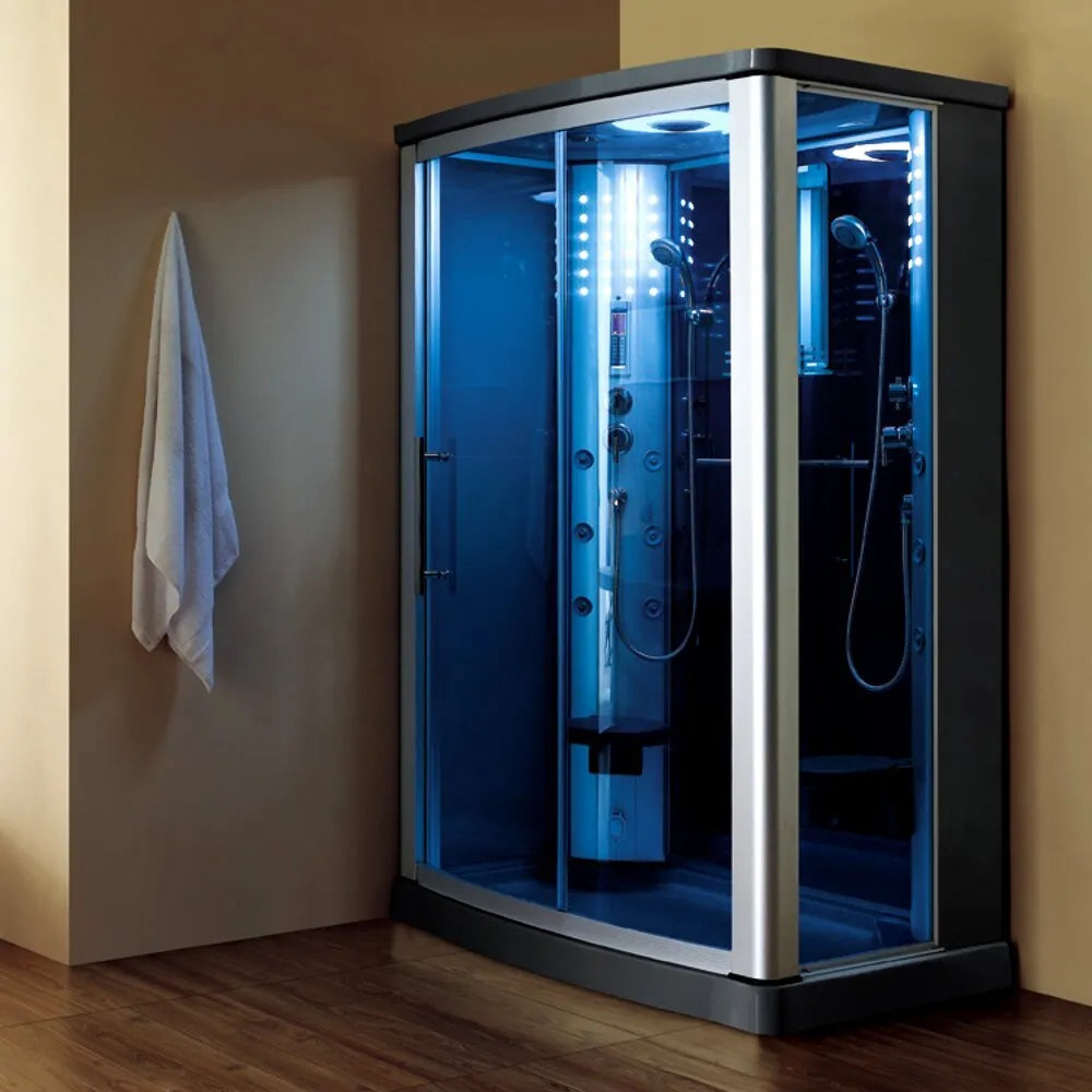 Mesa WS-803L/WS-803A - Blue Glass Steam Shower - Mesa WS-803L Steam Shower Topture