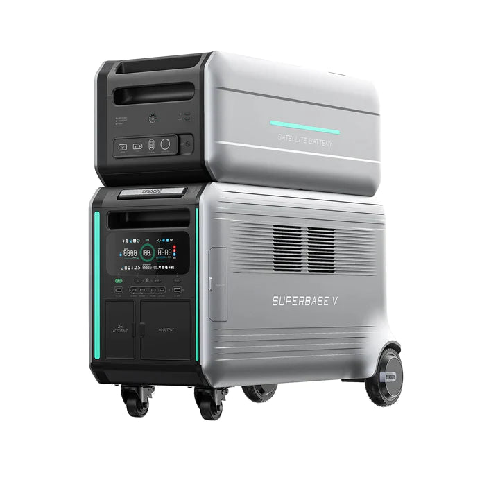 Zendure SuperBase V4600 3600W 120/240V Power Station Kit | 13.8kWh Total Lithium Battery Bank | 8 x 200W 12V Rigid Mono Solar Panels - Topture