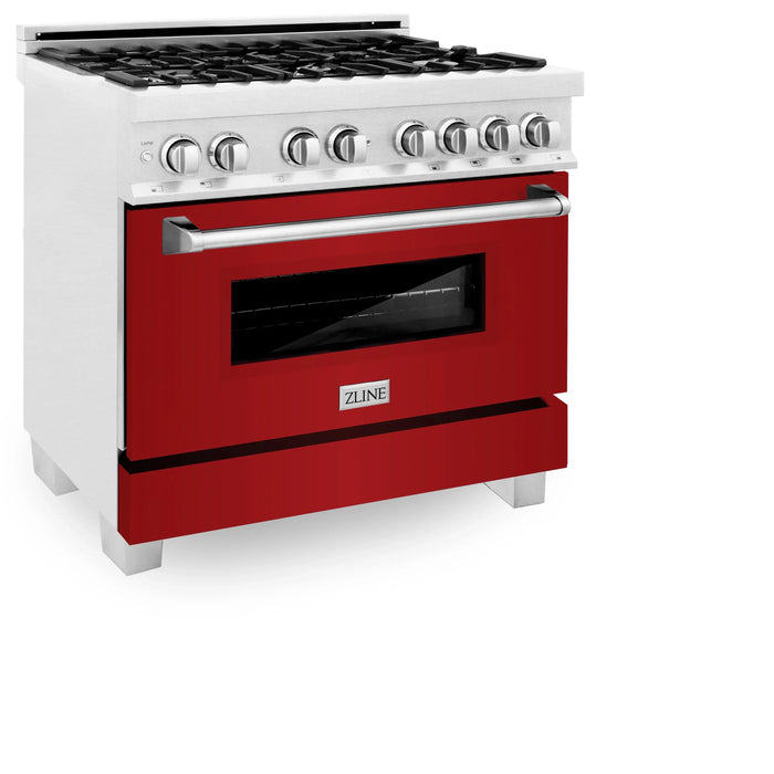 ZLINE Professional Dual Fuel Range in Durasnow Stainless Steel