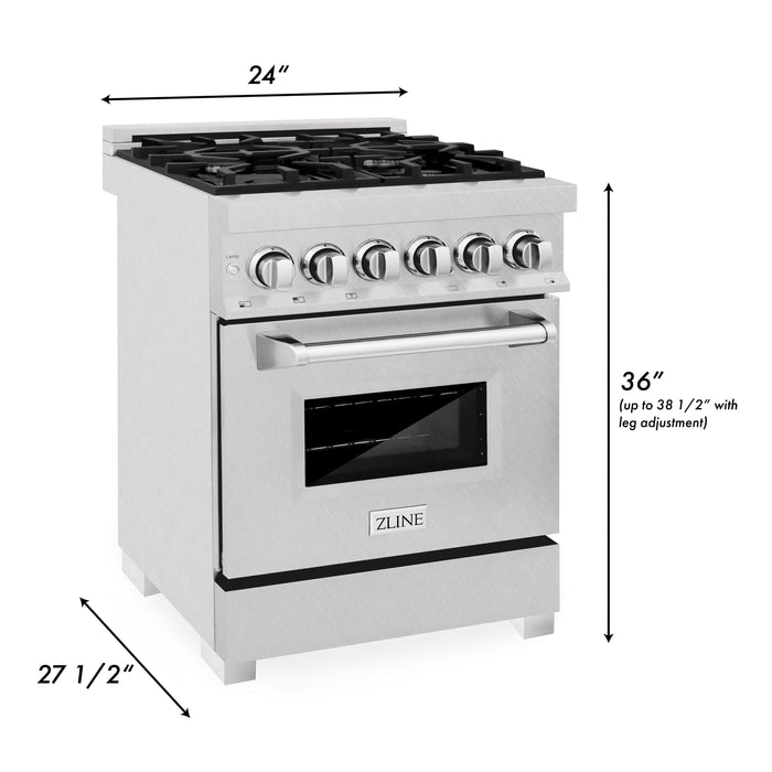 ZLINE Omega | Electric Oven and Gas Cooktop Dual Fuel Range with Griddle in Fingerprint Resistant Stainless