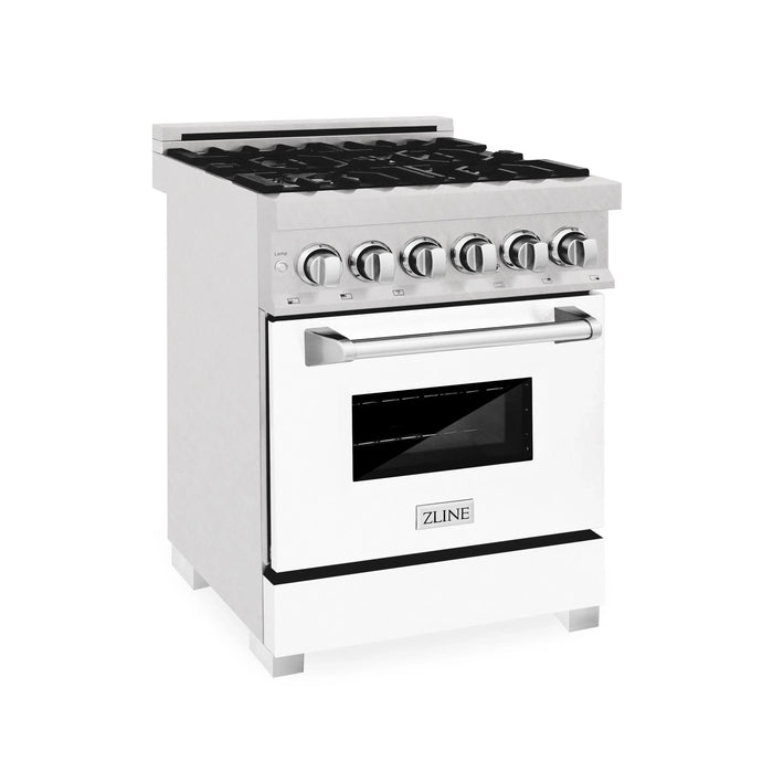 ZLINE Professional Dual Fuel Range in Durasnow Stainless Steel