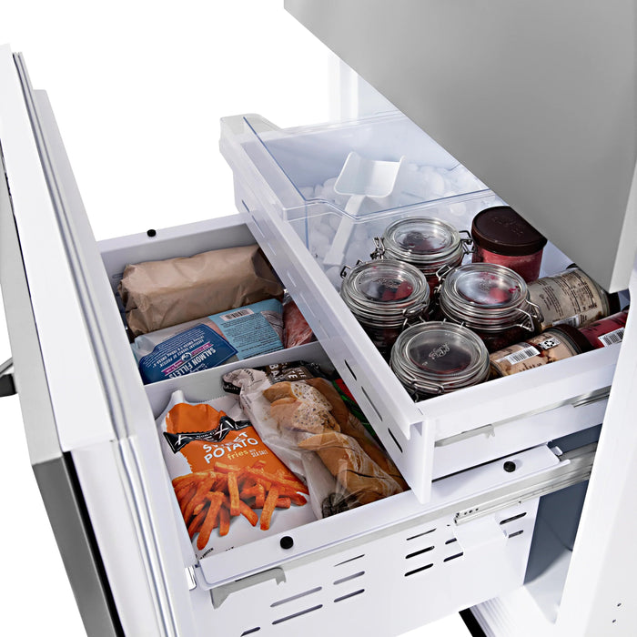 ZLINE 30" 16.1 cu. ft. Panel Ready Built-In 2-Door Bottom Freezer Refrigerator with Internal Water and Ice Dispenser - Topture