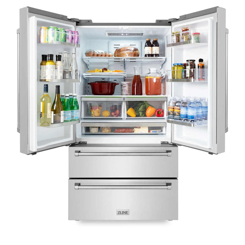 ZLINE 36'' French Door Refrigerator in Stainless Steel - Topture