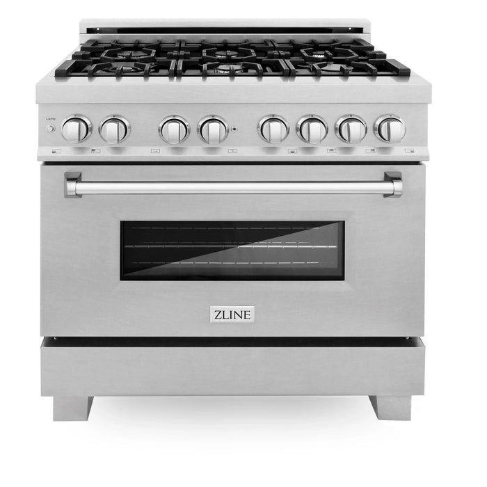 ZLINE Professional Dual Fuel Range in Durasnow Stainless Steel