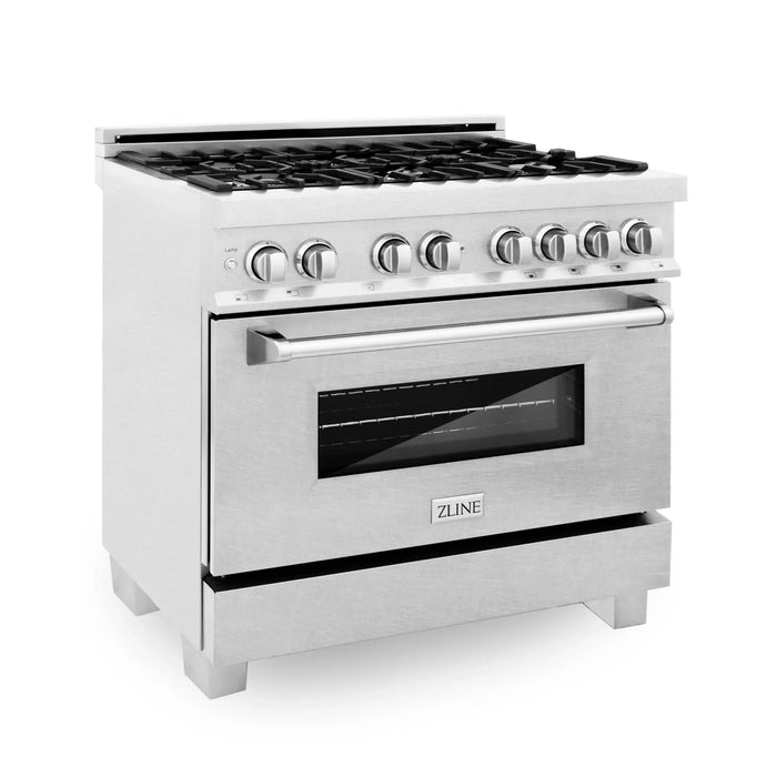 ZLINE Professional Dual Fuel Range in Durasnow Stainless Steel