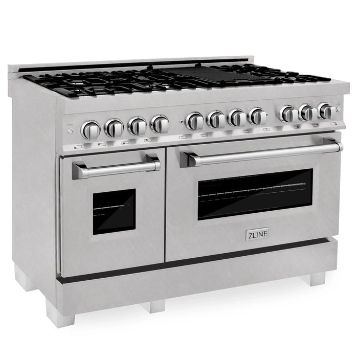 ZLINE Professional Dual Fuel Range in Durasnow Stainless Steel