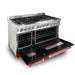 ZLINE 48" Professional Dual Fuel Range in Stainless Steel with Color Door Options (RA48) - Topture