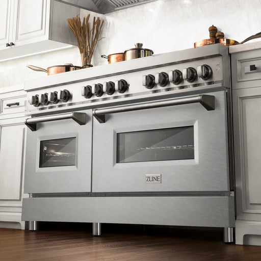 ZLINE 60" 7.4 cu. ft. Dual Fuel Range with Gas Stove and Electric Oven in Fingerprint Resistant Stainless Steel - Topture