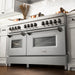 ZLINE 60" 7.4 cu. ft. Dual Fuel Range with Gas Stove and Electric Oven in Fingerprint Resistant Stainless Steel - Topture