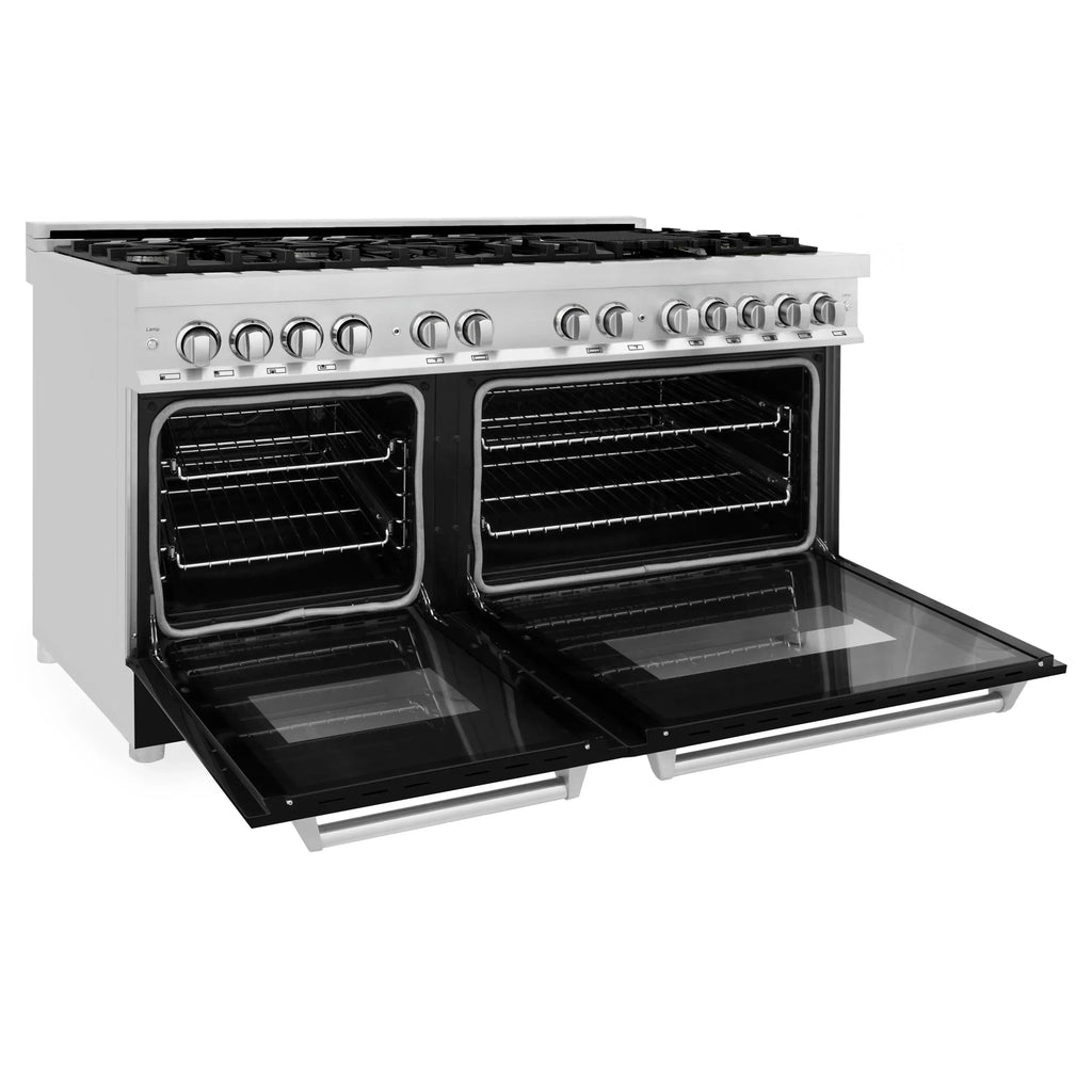 ZLINE 60" 7.4 cu. ft. Dual Fuel Range with Gas Stove and Electric Oven in Stainless Steel - Topture