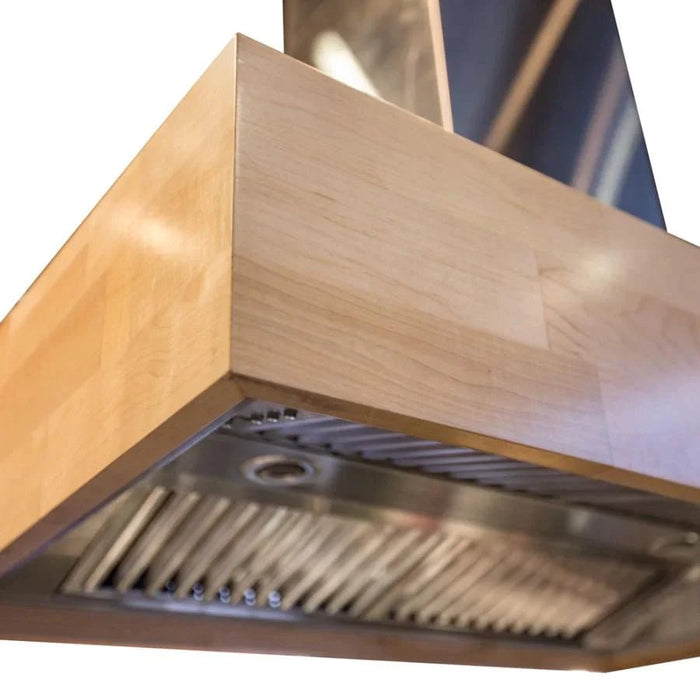 ZLINE 681iM Designer Series Wooden Island Mount Range Hood - Topture