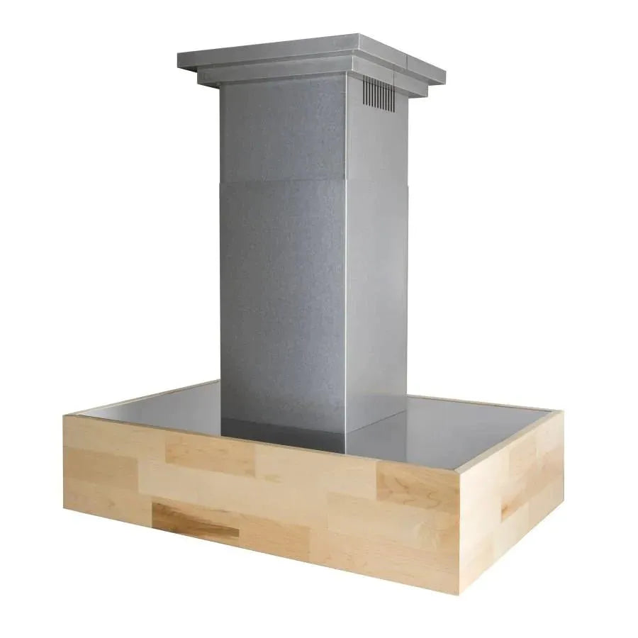 ZLINE 681iW Remote Blower Designer Series Wooden Island Mount Range Hood - Topture