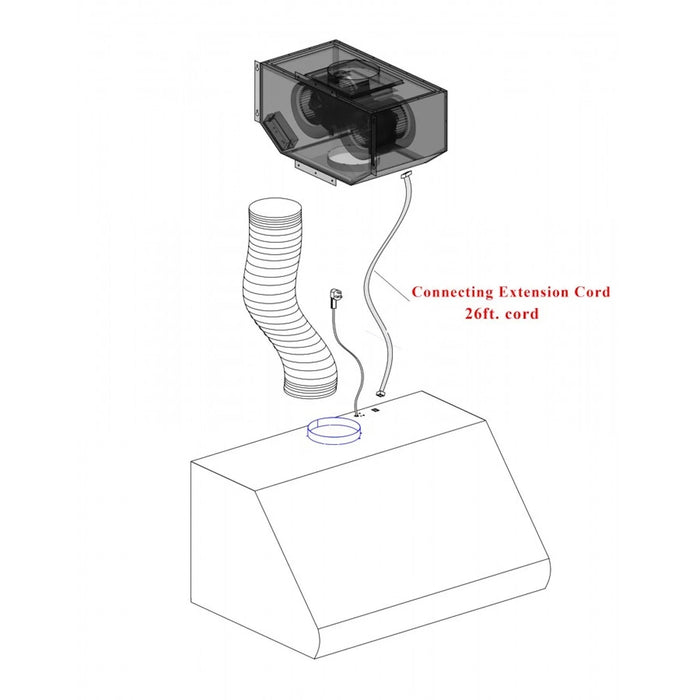 ZLINE 697i -RD Remote Blower Island Mount Range Hood - Topture