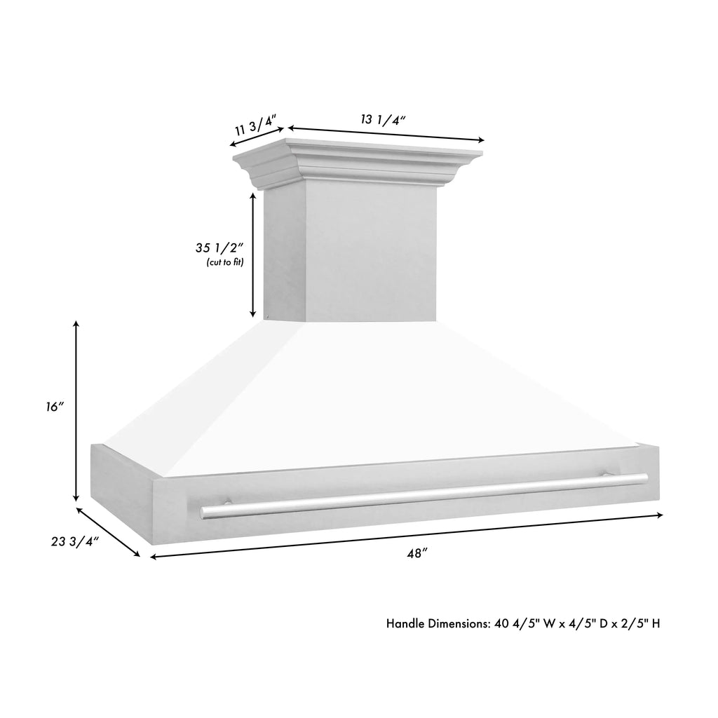 ZLINE 8654 Durasnow Stainless Steel Wall Mount Range Hood - Topture