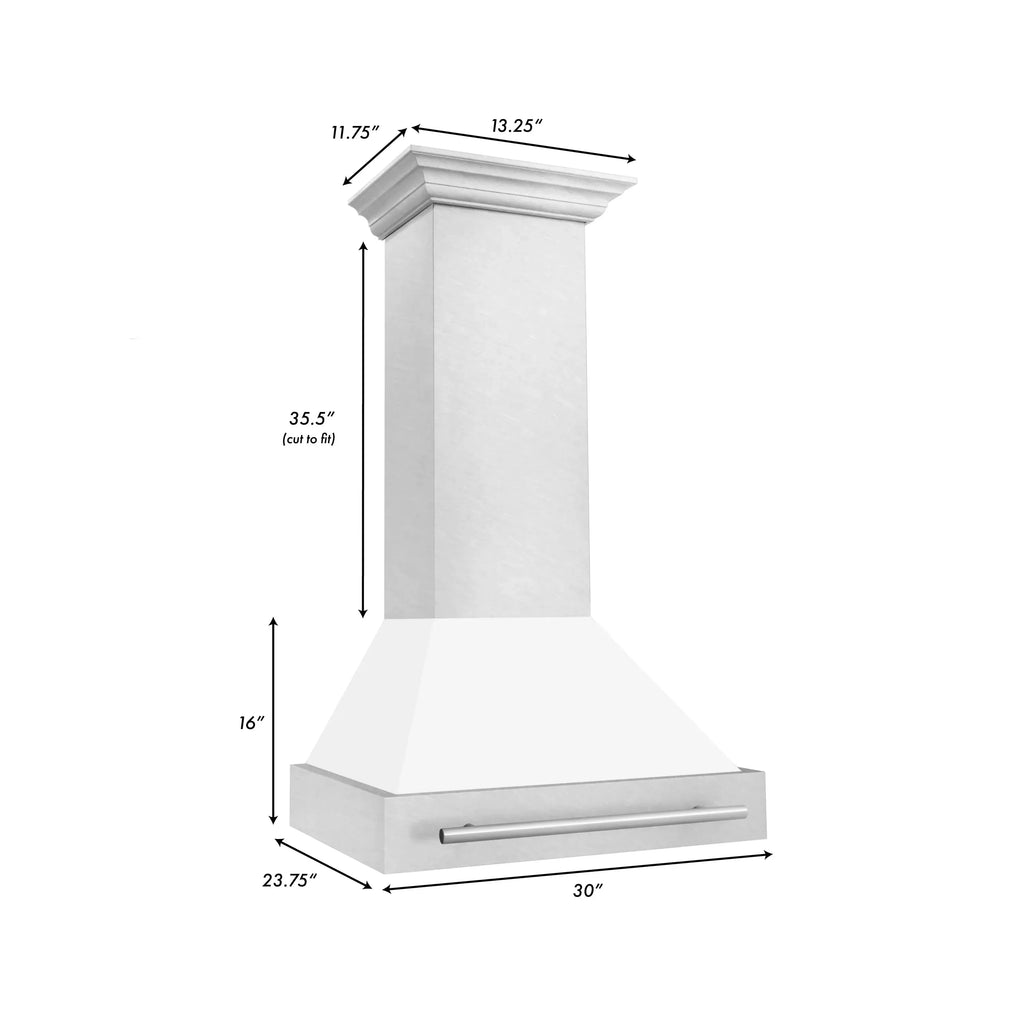 ZLINE 8654 Durasnow Stainless Steel Wall Mount Range Hood - Topture